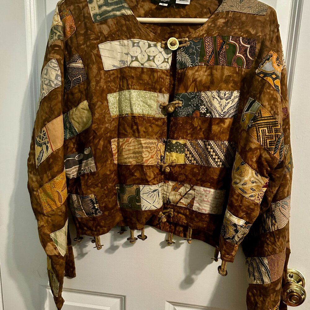 Nativewear Designs Patchwork Boho Cropped Jacket … - image 3